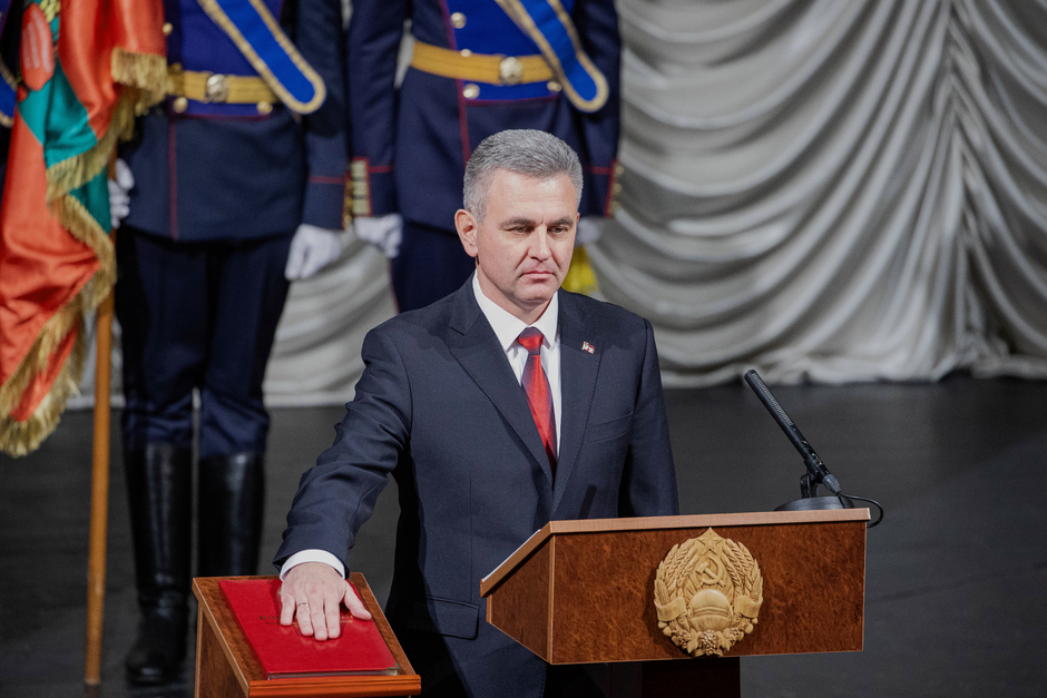 Президент ПМР Вадим Красносельский на церемонии инаугурации