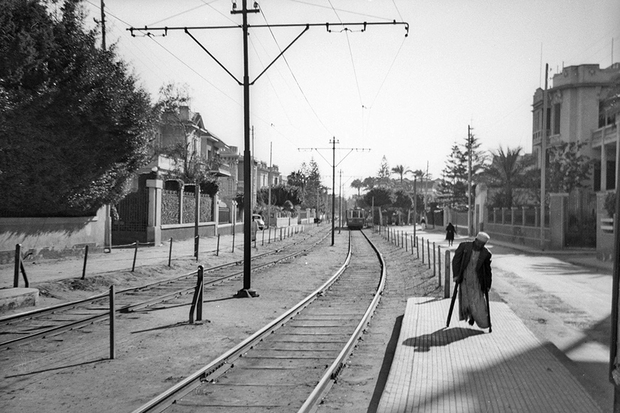 Трамвай прибывает на станцию. Фото: Частная коллекция Артура Бондаря