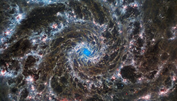 Инфракрасный снимок галактики Фантом от телескопа Уэбба