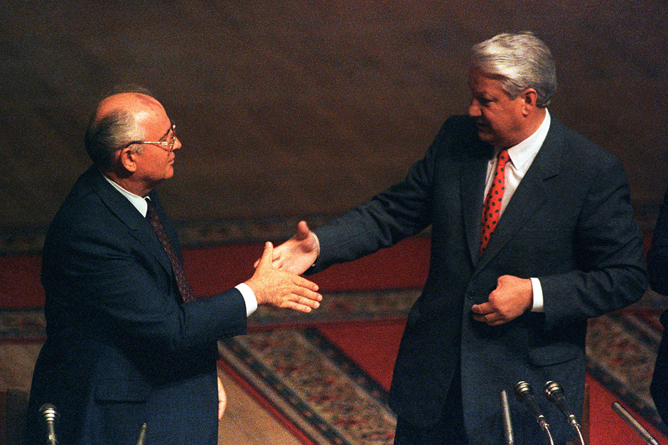Михаил Горбачев и Борис Ельцин 