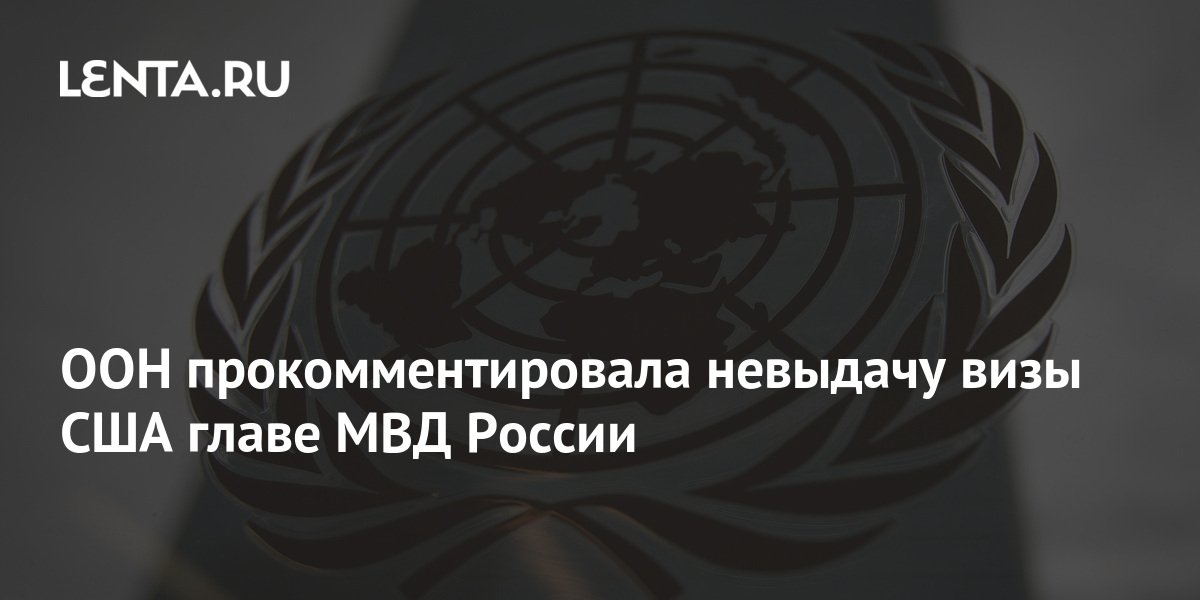 ООН прокомментировала невыдачу визы США главе МВД России: Политика: Мир ...