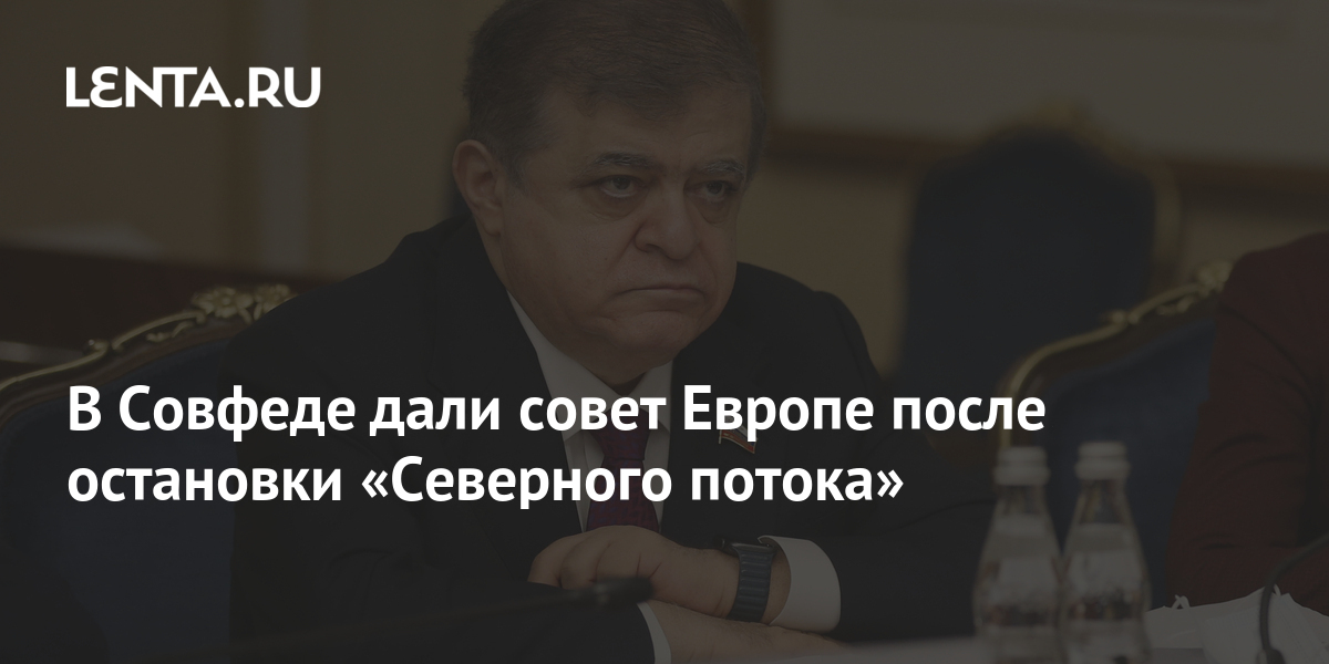 В Совфеде дали совет Европе после остановки «Северного потока ...