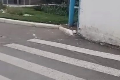 В российском городе обнаружили пешеходный переход «в никуда»