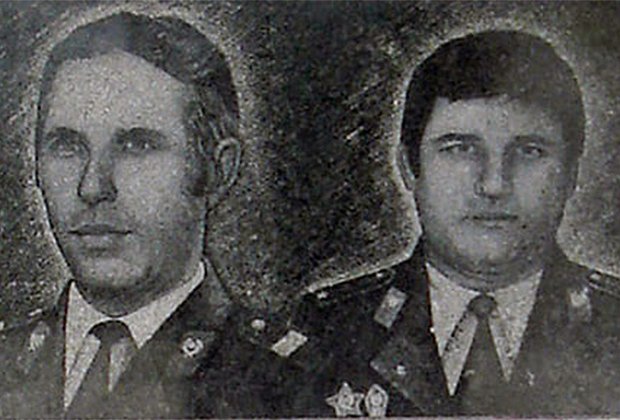 Погибшие сотрудники ГАИ Геннадий Богатиков и Георгий Вернигоров