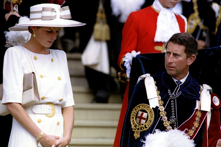 Принц Чарльз и принцесса Диана незадолго до развода, 1992 год