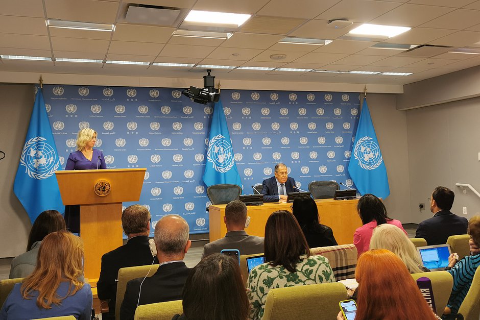 Пресс-конференция Лаврова после выступления на Генеральной Ассамблее ООН