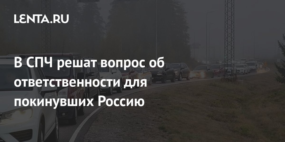 В СПЧ решат вопрос об ответственности для покинувших Россию: Общество ...