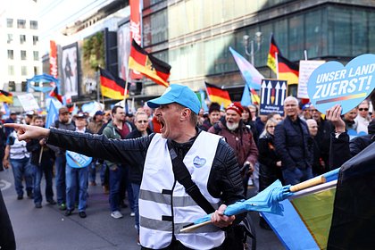 В Берлине прошла акция протеста против антироссийских санкций
