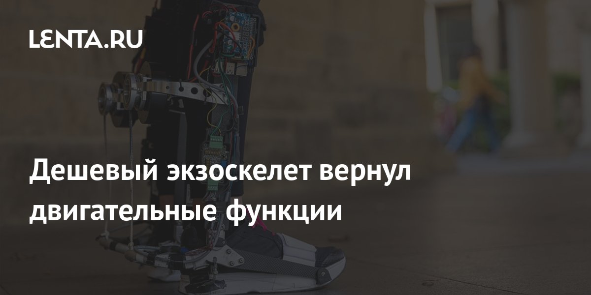 Дешевый экзоскелет вернул двигательные функции: Будущее: Наука и ...