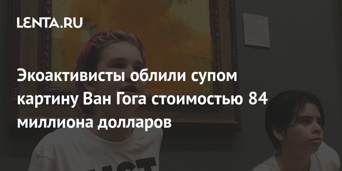 Экоактивисты облили супом картину ван гога