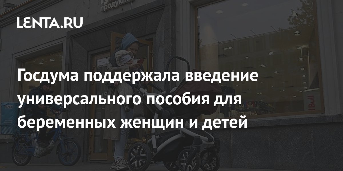 Госдума поддержала введение универсального пособия для беременных