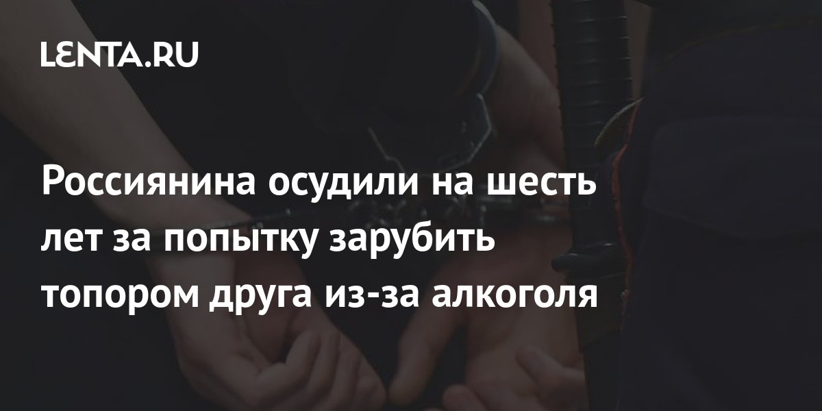 Россиянина осудили на шесть лет за попытку зарубить топором друга из-за ...
