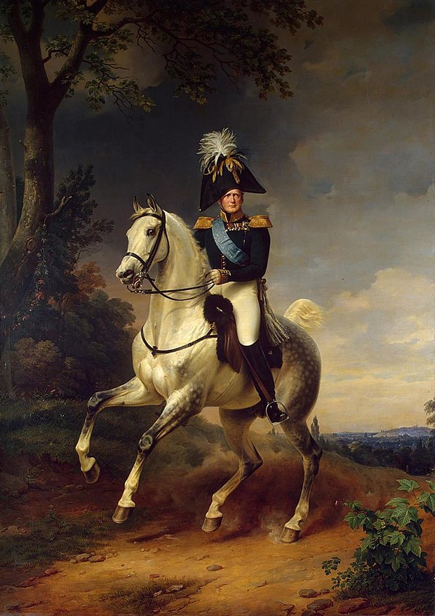 Франц Крюгер «Портрет Александра I верхом на коне», 1837 год