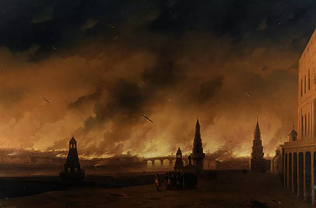 Иван Айвазовский «Пожар Москвы 1812 года», 1851 год