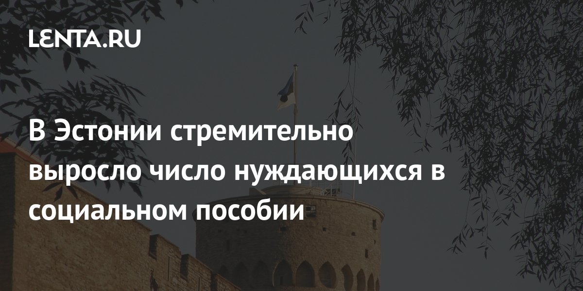 В Эстонии стремительно выросло число нуждающихся в социальном пособии ...
