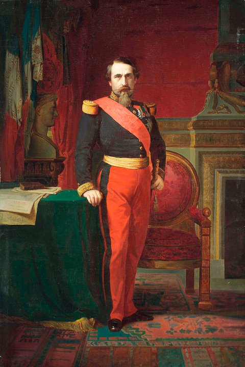 Император французов Наполеон III в генеральском мундире в своем кабинете во дворце Тюильри. Париж, 1862 год