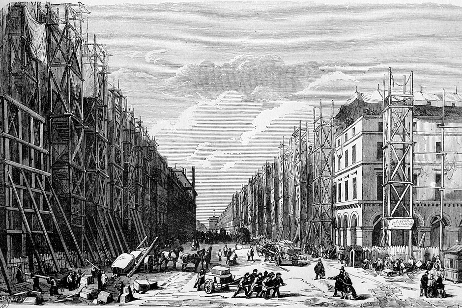 Реконструкция улицы Риволи. Париж, 1859 год 