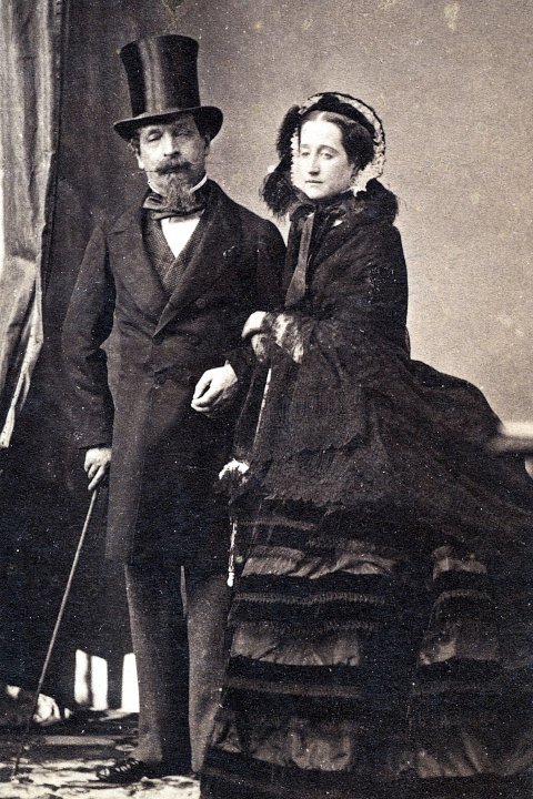 Император французов Наполеон III и императрица Евгения. 1865 год