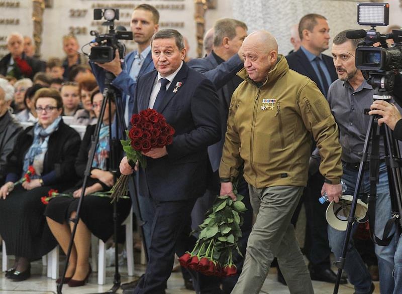 Церемония прощания с бойцом ЧВК «Вагнер» Алексеем Нагиным в Волгограде