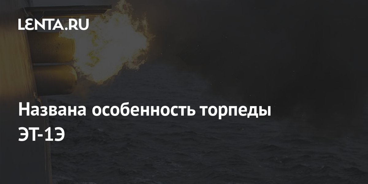 Названа особенность торпеды ЭТ-1Э: Оружие: Наука и техника: Lenta.ru