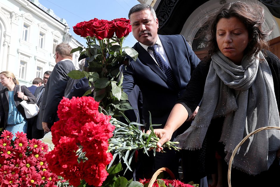 Маргарита Симоньян во время акции памяти жертв Беслана