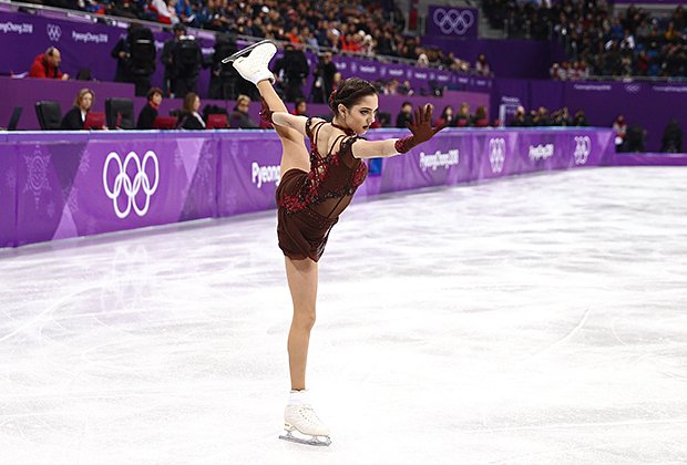 Евгения Медведева на Олимпиаде в Пхенчхане 