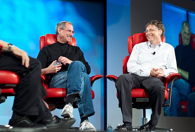 Стив Джобс и Билл Гейтс, 2007 год
