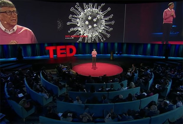 Выступление Билла Гейтса об угрозе пандемии, 2015 год. Кадр: видео TED / YouTube