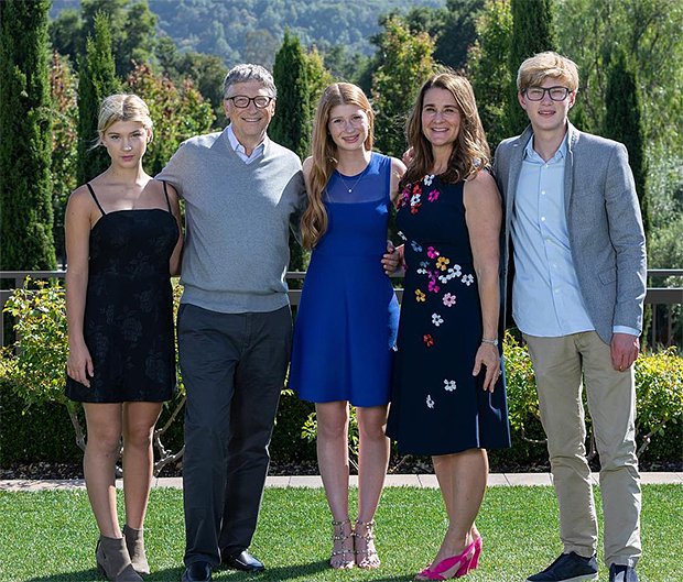 Билл Гейтс с семьей