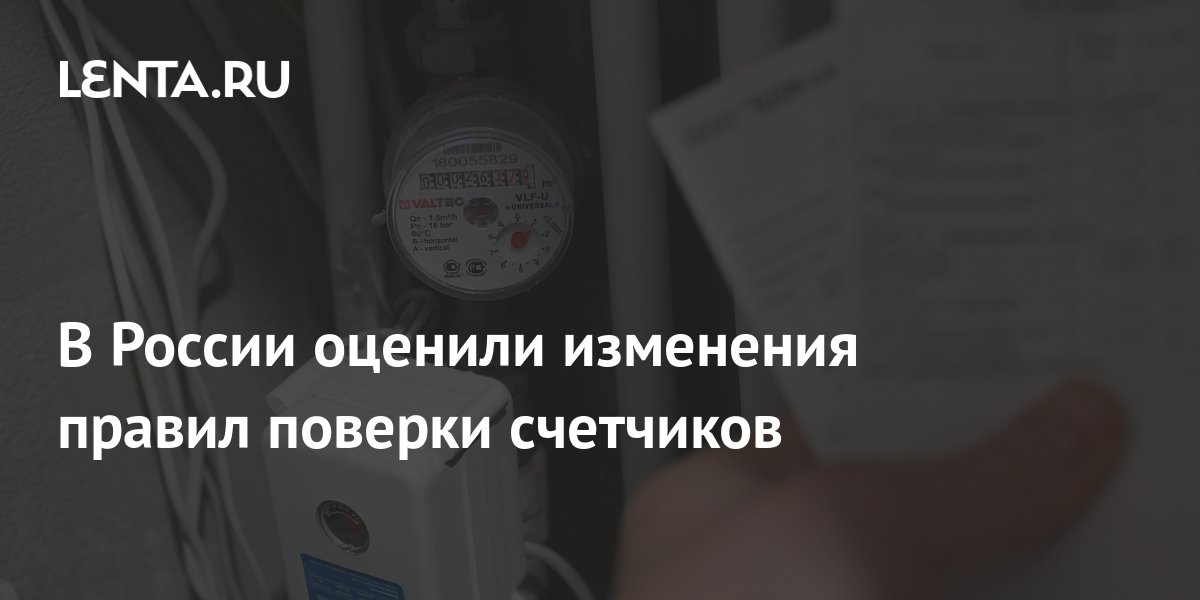 В России оценили изменения правил поверки счетчиков: Дом: Среда ...