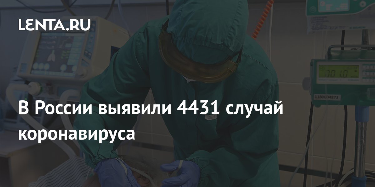 В России выявили 4431 случай коронавируса: Общество: Россия: Lenta.ru