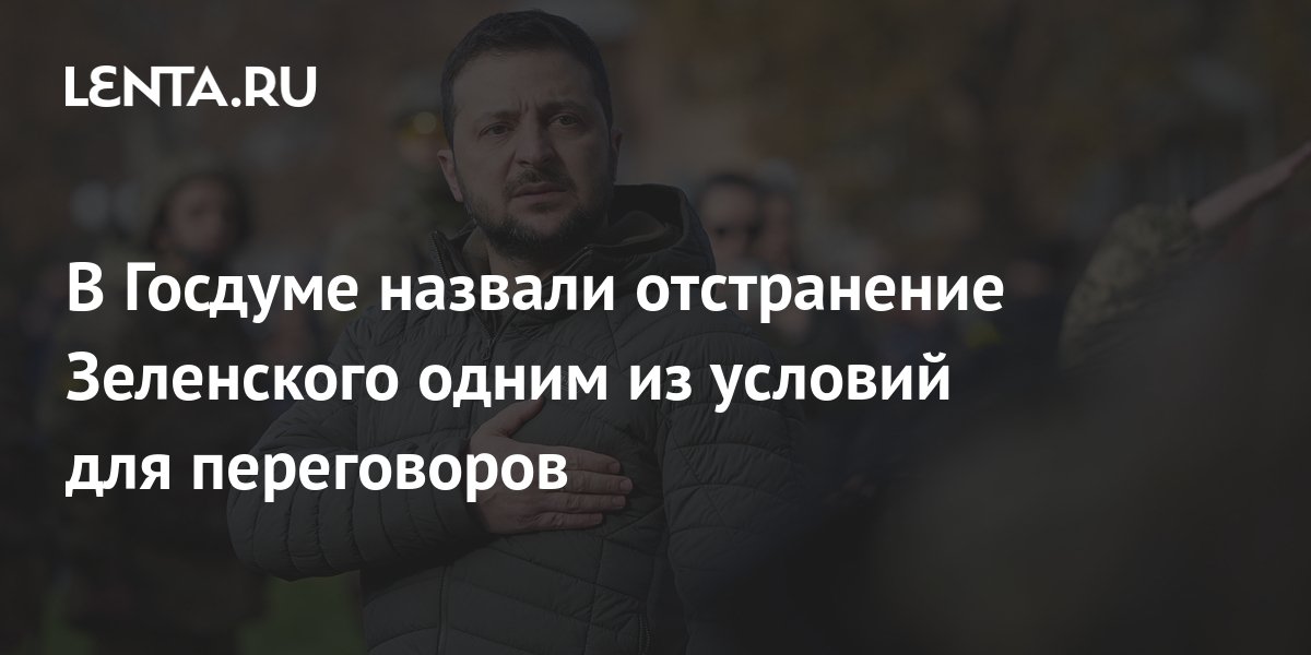 В Госдуме назвали отстранение Зеленского одним из условий для ...