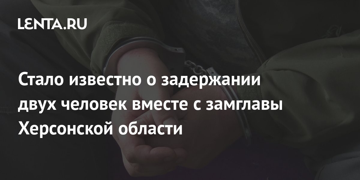 Стало известно о задержании двух человек вместе с замглавы Херсонской ...
