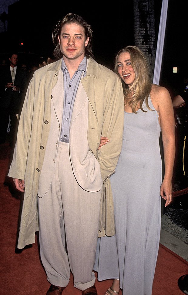 Брендан Фрейзер с бывшей женой Эфтон Смит, 1996 год