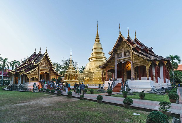 Знаменитый храмовый комплекс Пашин в старом городе Чиангмая