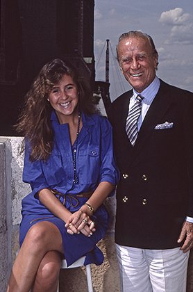 Один из владельцев Gucci Альдо Гуччи с дочерью Патрицией в 1982 году