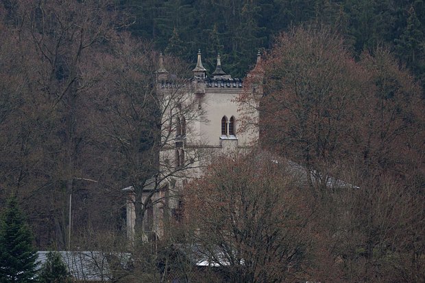 Общий вид охотничьего домика Jagdschloss Waidmannsheil, 8 декабря 2022 года