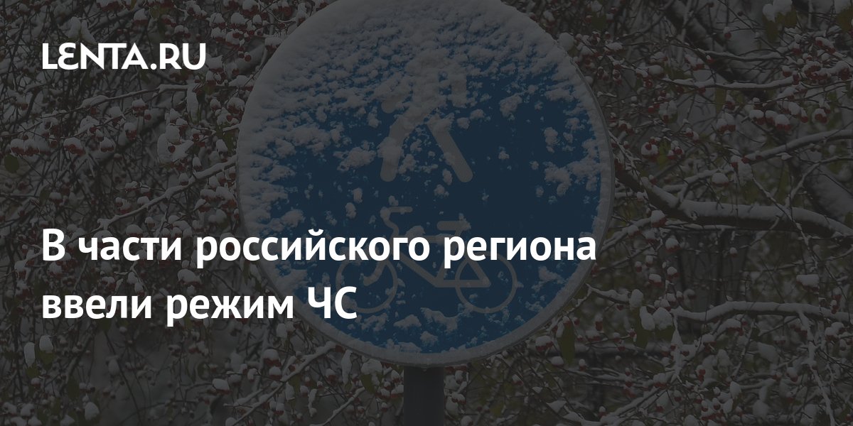 В части российского региона ввели режим ЧС: Общество: Россия: Lenta.ru