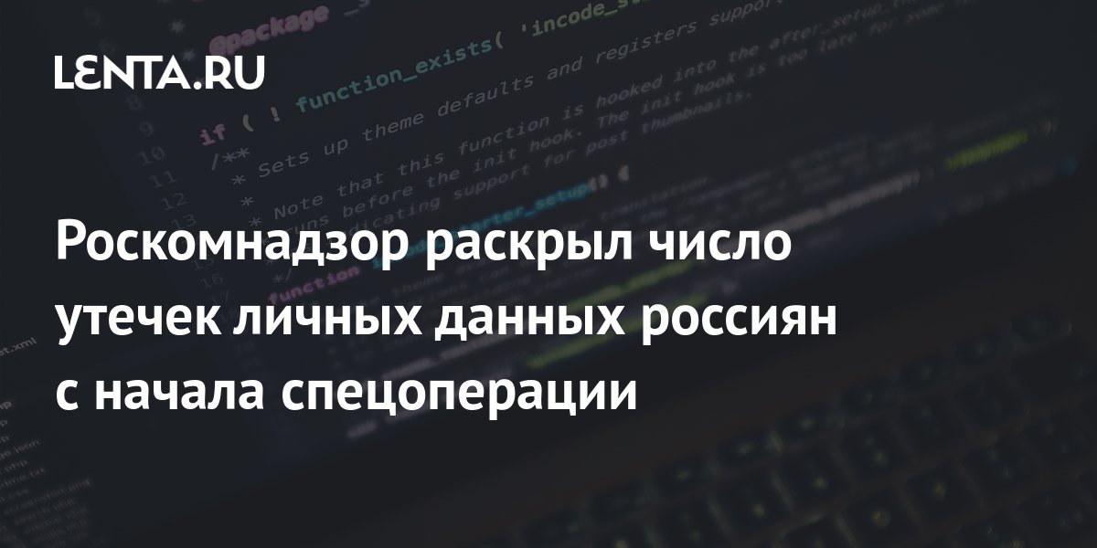 Роскомнадзор раскрыл число утечек личных данных россиян с начала спецоперации: К
