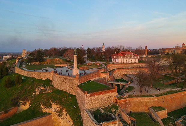 Вид с крепости Калемегдан в Белграде