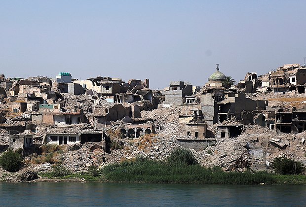 Вид на Мосул после того, как город освободили от боевиков ИГ
