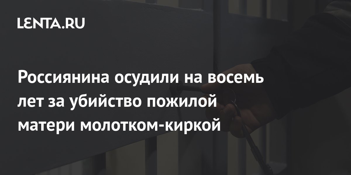 Россиянина осудили на восемь лет за убийство пожилой матери молотком ...