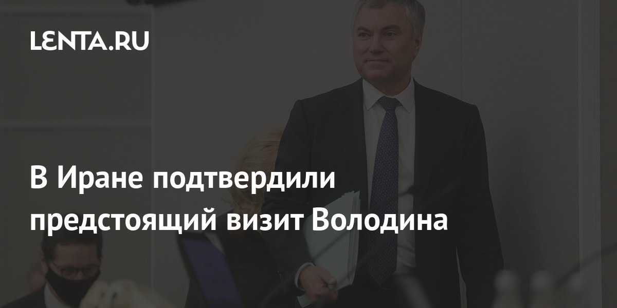 Глава департамента Ирана Садекиян подтвердил предстоящий визит Володина