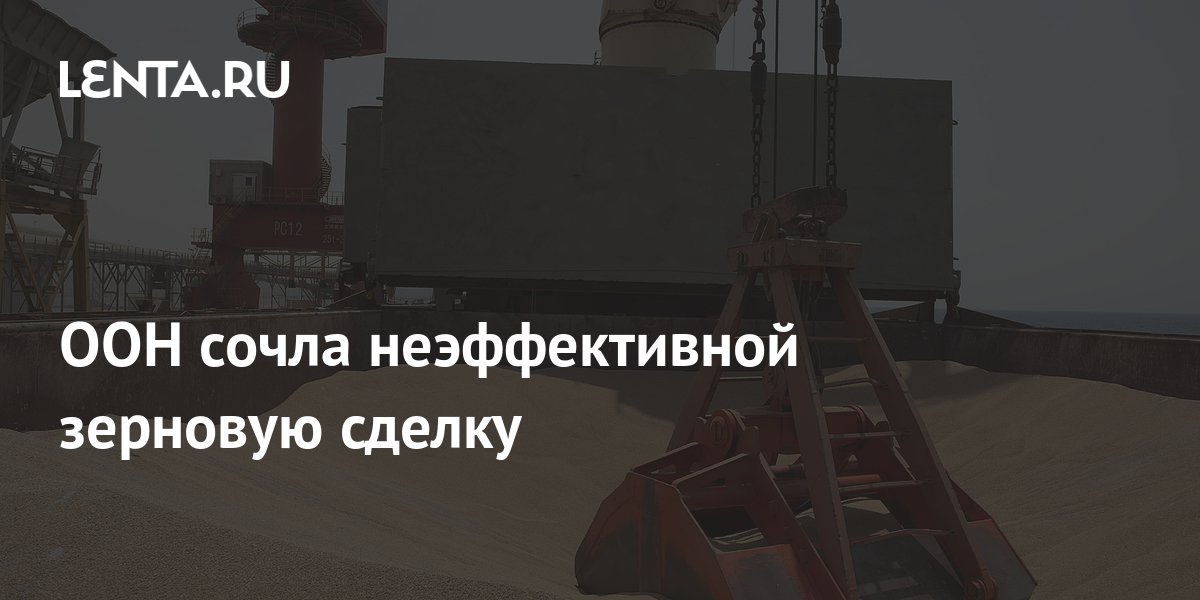 ООН сочла неэффективной зерновую сделку: Политика: Мир: Lenta.ru