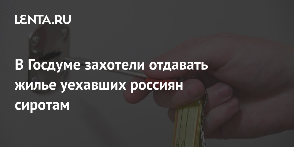Анна Кузнецова предложила раздать сиротам жилье уехавших россиян