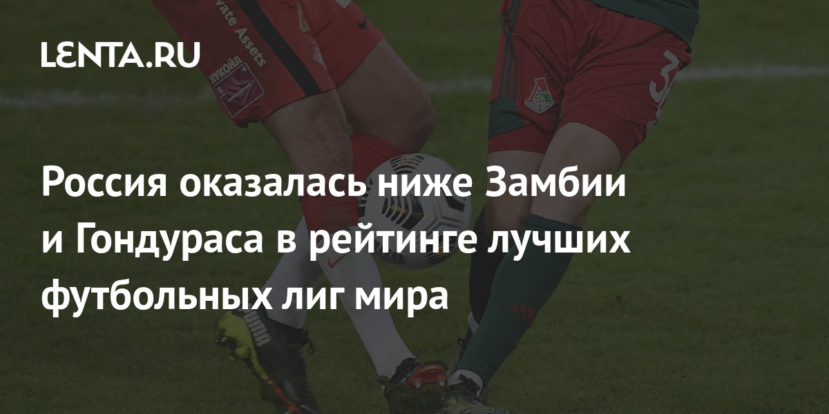 Россия оказалась ниже Замбии и Гондураса в рейтинге лучших футбольных ...