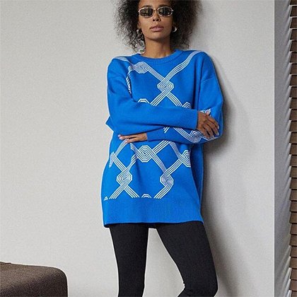 Аналогичный удлиненный свитер на сайте AliExpress