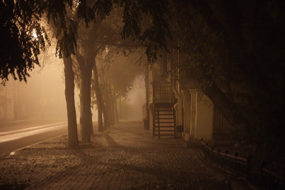 Туман в центре Астрахани