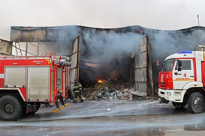 Пожар на складе в Подмосковье потушили