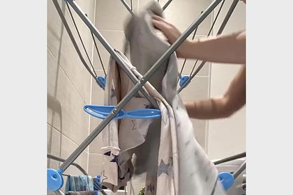 Тиктокерша нашла необычный способ быстро высушить белье